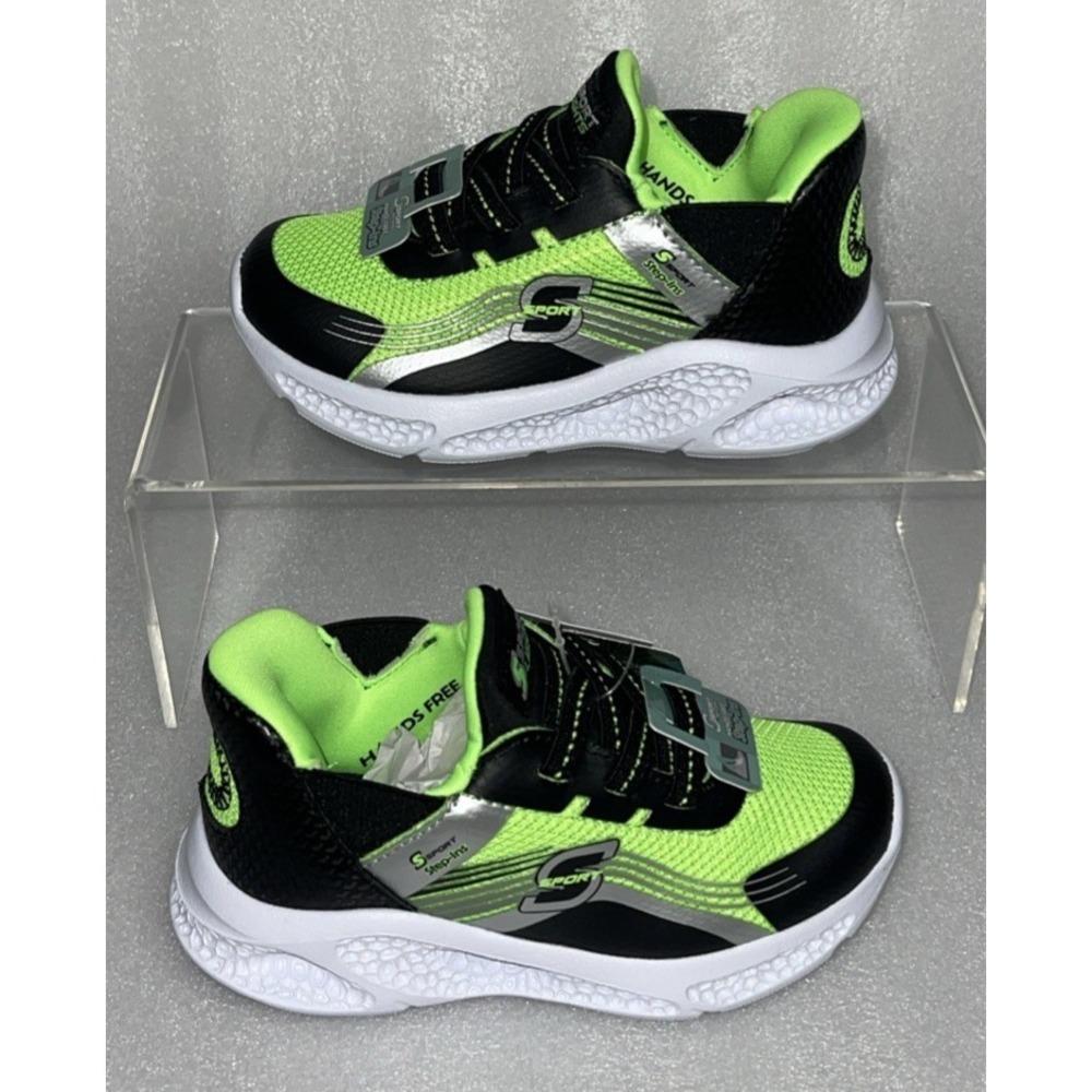 S Sport By Skechers Myles Sneakers Light Up Stretch Laces Strap Boys Size 6 NEW - Picture 3 of 17